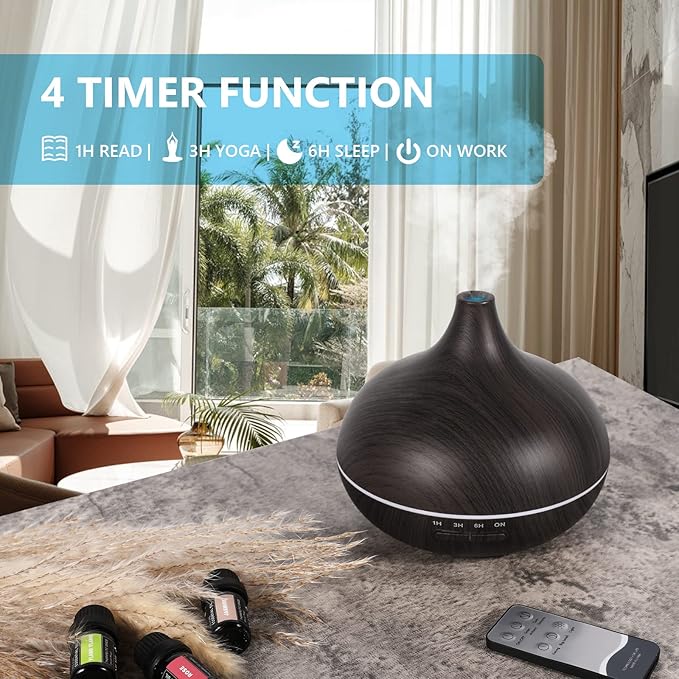 Aromatherapy Essence and Essential Oil Diffuser High Quality Humidifier with Ultrasonic Remote Control 500ml