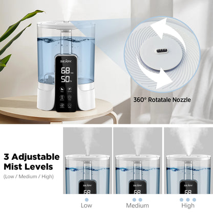 6L Large Room Air Humidifier and Aroma Diffuser Smart Timing Digital Display Auto Shut Off Ultrasonic