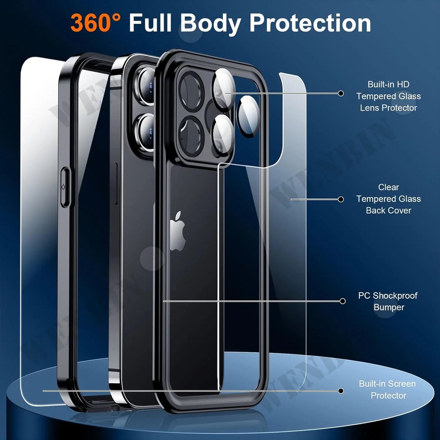 High Quality Waterproof iPhone Case for Water Sports Snow Mountain