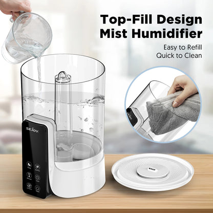 6L Large Room Air Humidifier and Aroma Diffuser Smart Timing Digital Display Auto Shut Off Ultrasonic